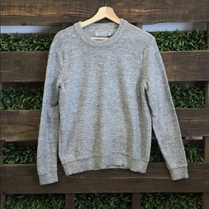 Outerknown Solid Gray Knit Sweater Size Large - image 1